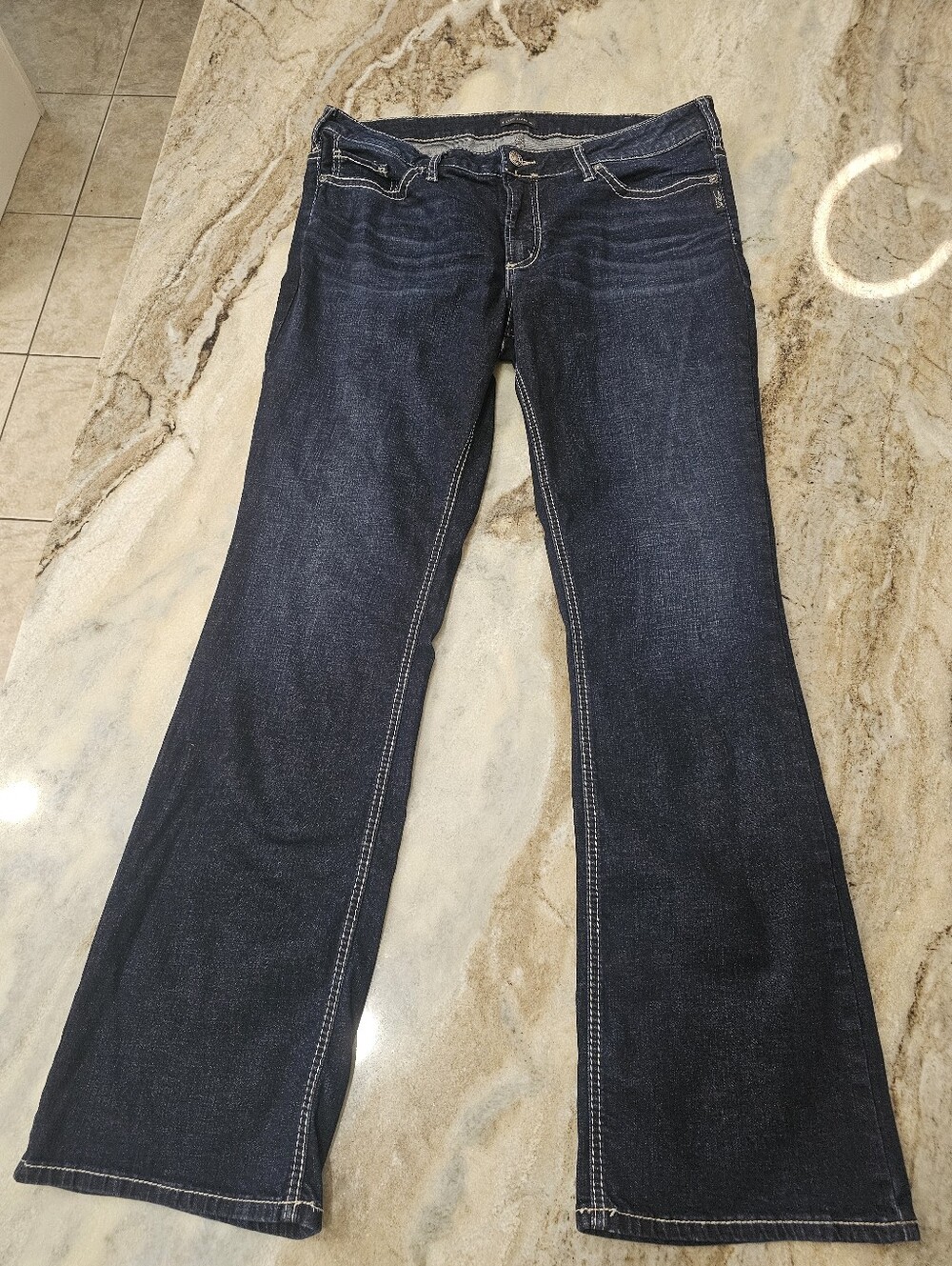 Silver Jeans Co. Suki Slim Boot Jeans Women's Size 18 Dark Wash Stretch Denim